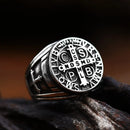Anel Vintage São Bento Exorcismo Shield